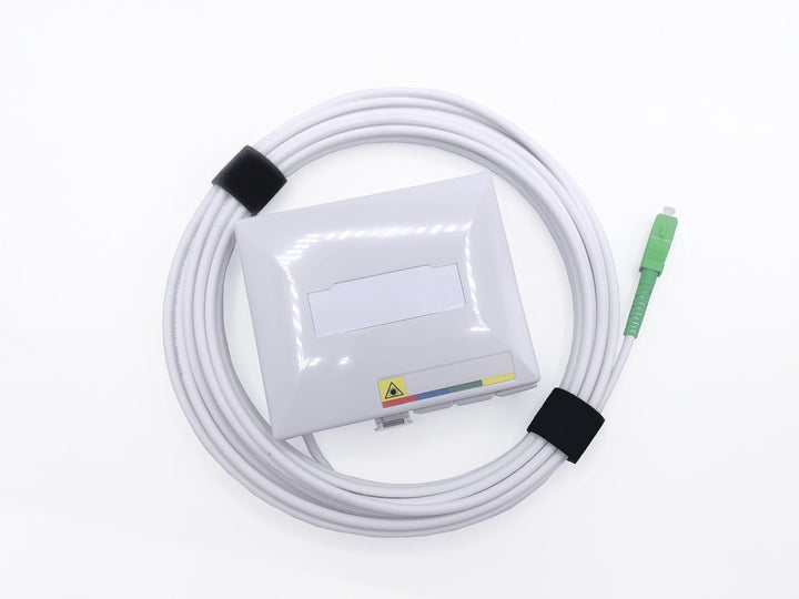 Elfcam® - 7m Glasfaser-Kabel SC/APC auf SC/APC Stecker mit Glasfaser-Abschlusspunkt (G-BOX Abschluss