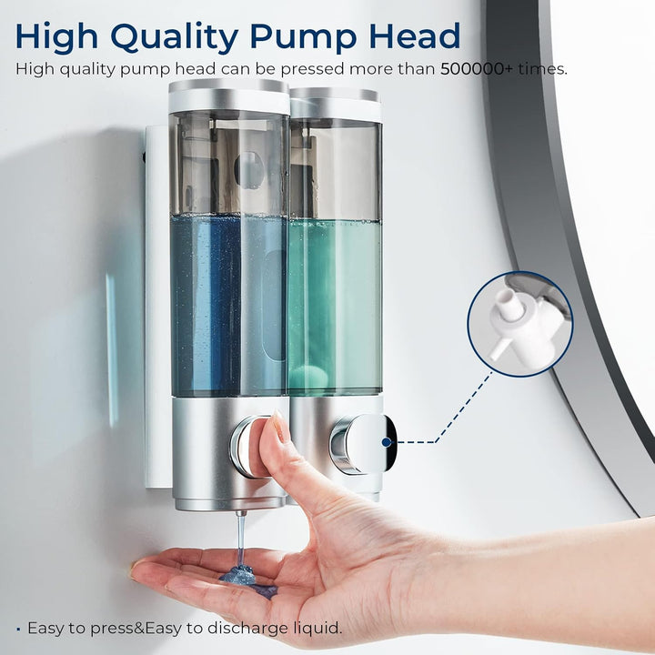modunful Shampoo Conditioner Dispenser, Shower Dispenser Drill-Free Shampoo Dispenser für Dusche Wan