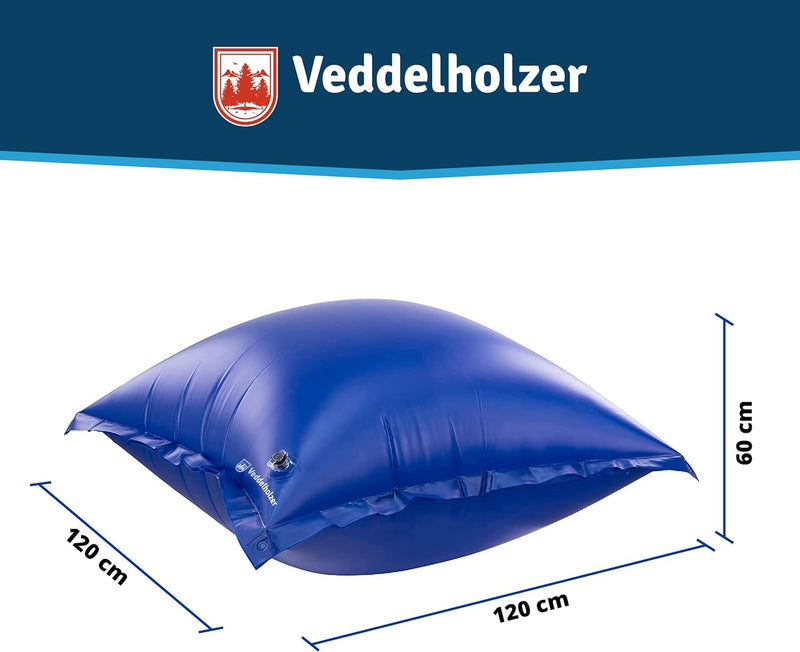 Veddelholzer 4 Mal XXL 120 x 120 cm Luftkissen Poolkissen Winter zur Poolabdeckung. Perfektes Pool Z