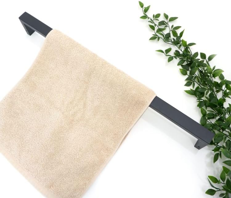 LINEA towel rail, black wall mount