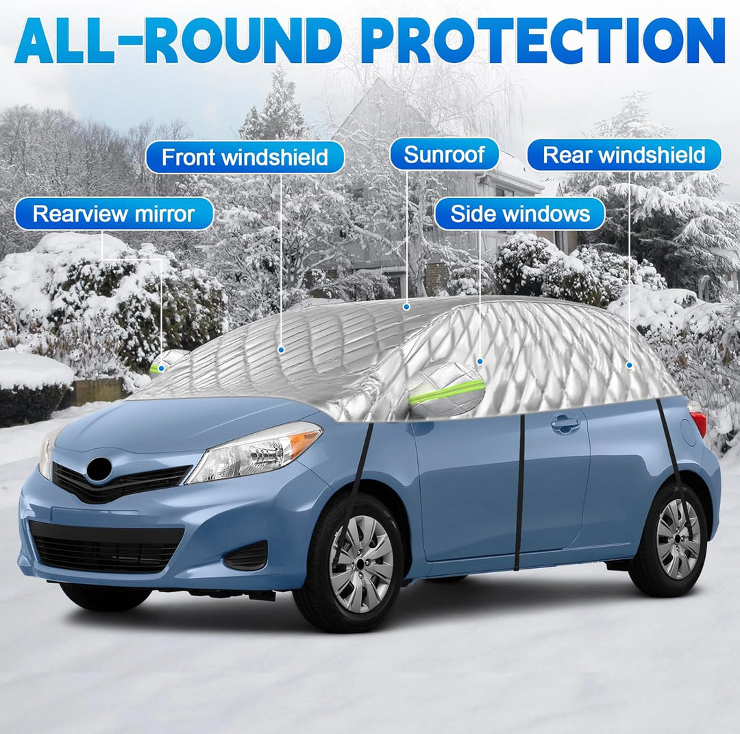 Halbgarage für Toyota Yaris 2013-2025 XP150, Halbe Autoabdeckung Winter Sommer, Abdeckplane Auto Sch