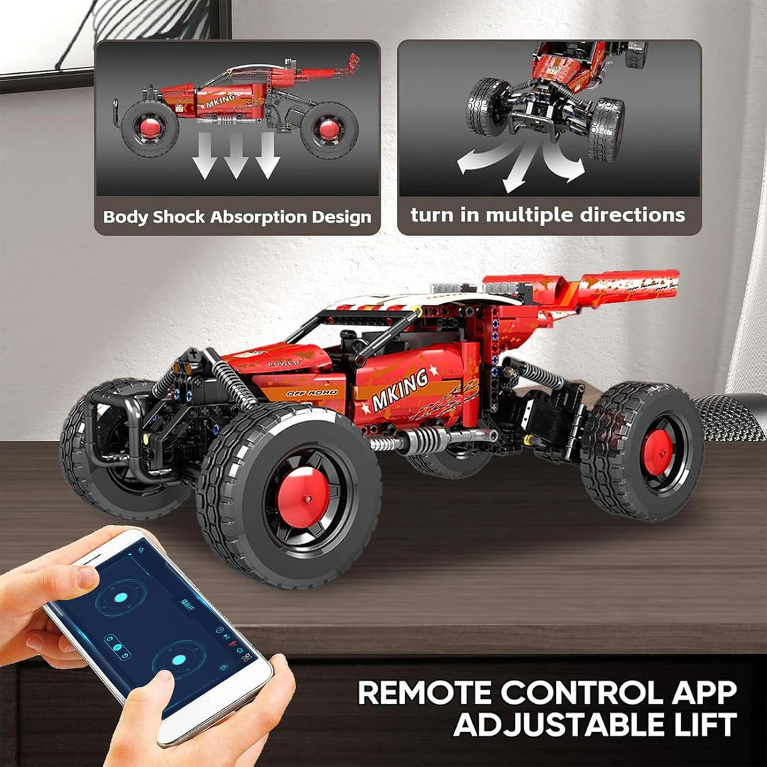 Mould King 18019B Technik Geländewagen Modellbaustein, 708 Teile Ferngesteuerter All Terrain Fahrzeu
