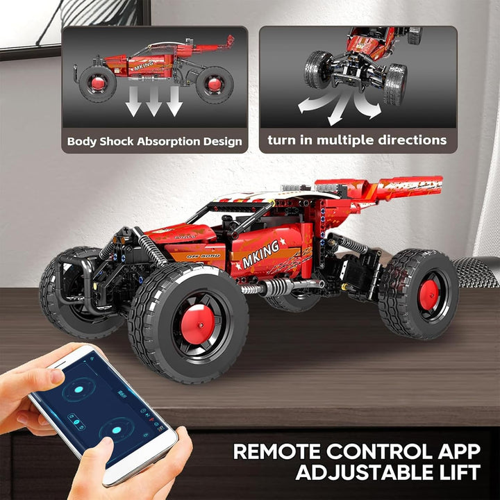 Mould King 18019B Technik Geländewagen Modellbaustein, 708 Teile Ferngesteuerter All Terrain Fahrzeu