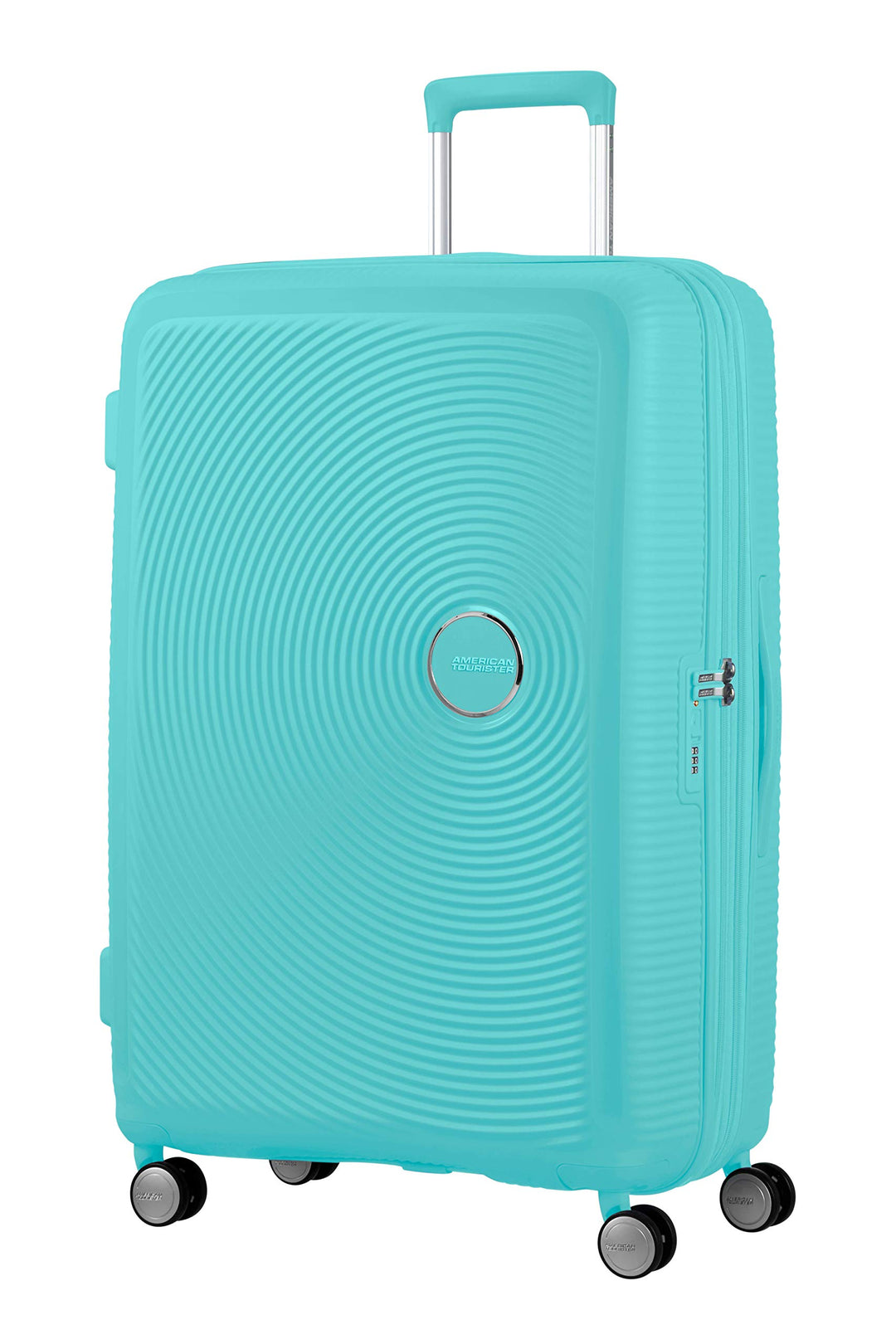 American Tourister Soundbox - Spinner L Erweiterbar Koffer, 77 cm, 97/110 L, Blau (Poolside Blue) Po