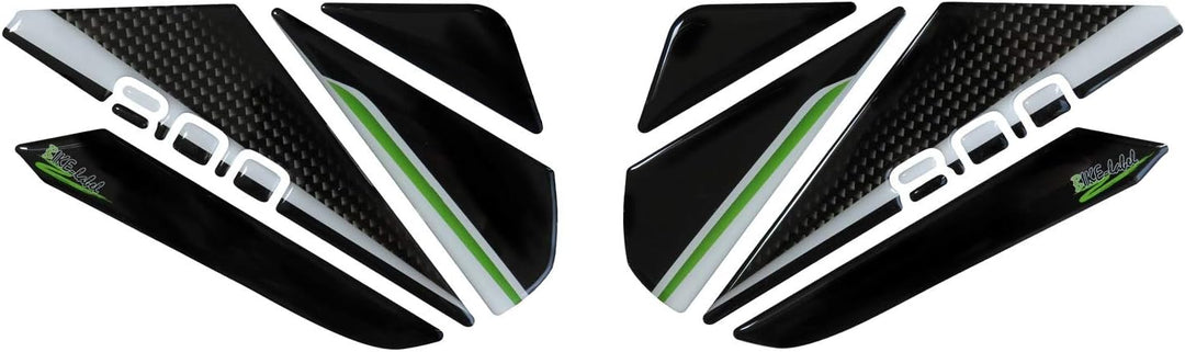 Tankpad Seitentank Carbon Grün kompatibel für Kawasaki Z800-800163