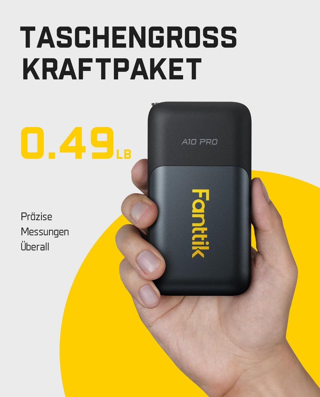 Fanttik A10 Pro 2-in-1 Digitales Laser Entfernungsmesser mit HD IPS-Farbdisplay, Wiederaufladbar 50m