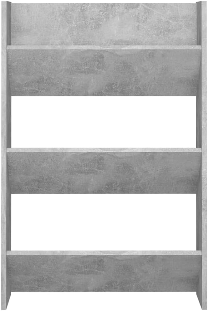 homiuse Wand Schuhschrank 60x18x90 cm mit 3 Kippböden Schuhregal Wandbefestigung Betongrau Schuhbank