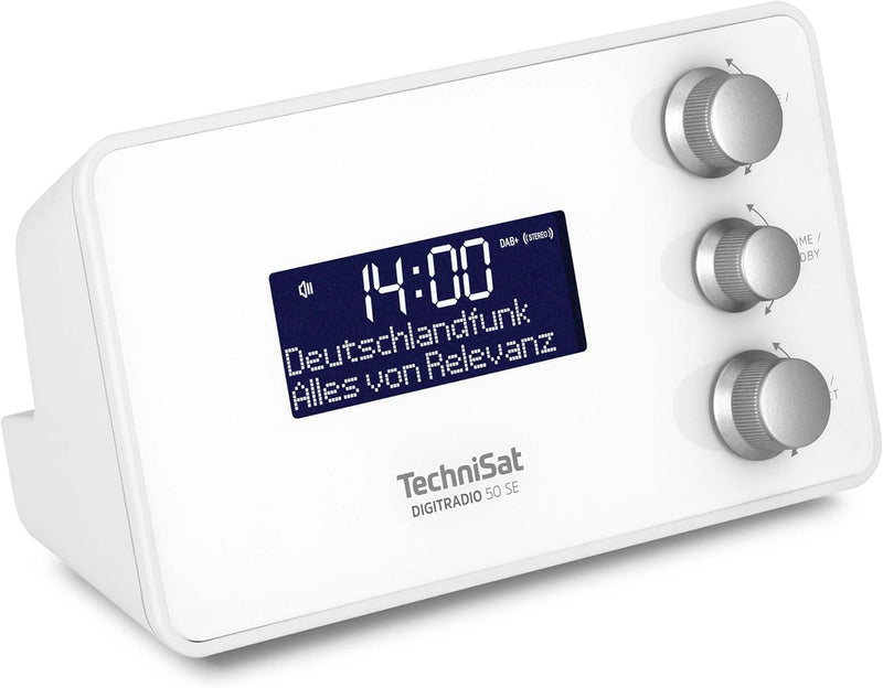 TechniSat DIGITRADIO 50 SE - Radiowecker (DAB+/UKW Tuner, dimmbares Display, Wecker mit zwei einstel