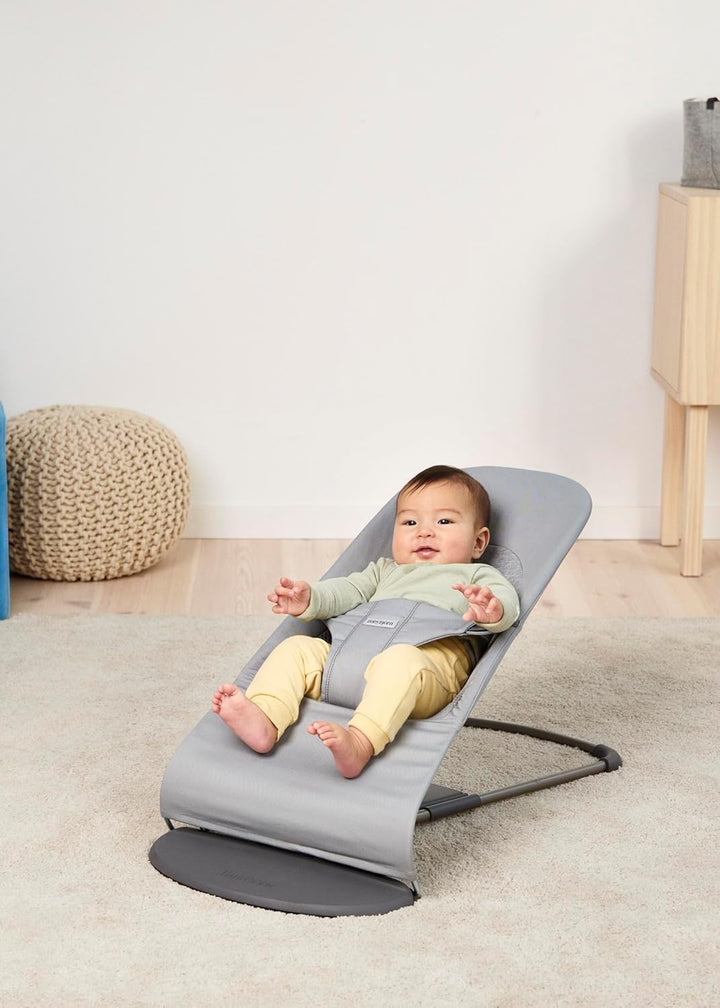 BabyBjörn Babywippe Balance Soft, Gewebt/Jersey, Tri-Fabric, Hellgrau