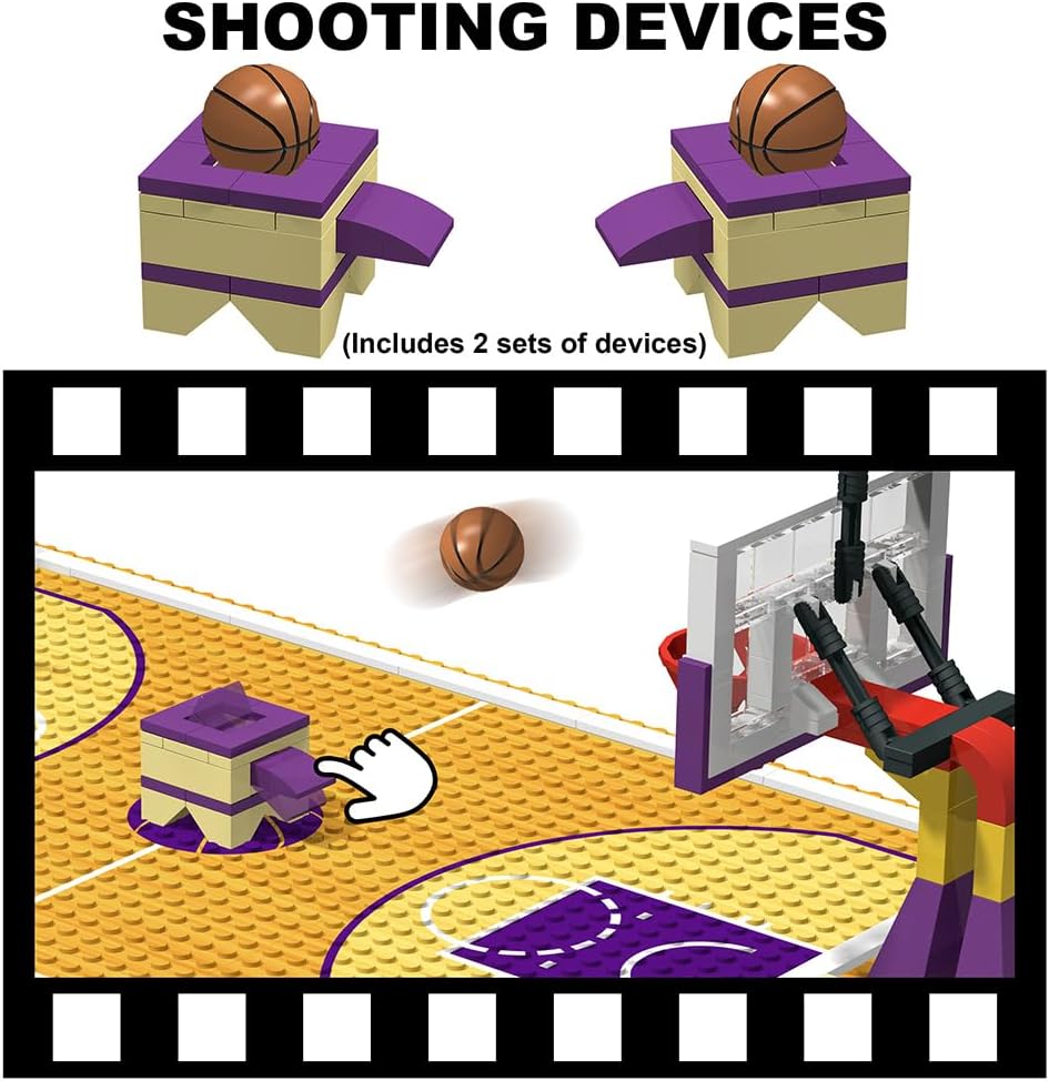 Building Block Bildung Spielzeug für Basketball Court Baseplates 5" X 10" (3-Pack) und Sets von 2 Ba