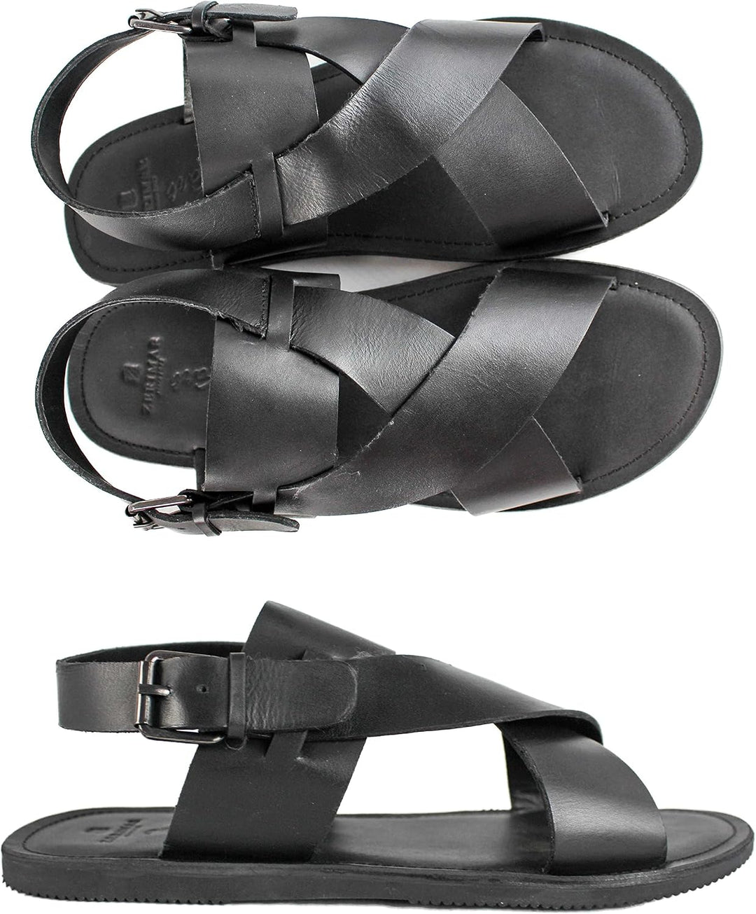 Zerimar Sommer Sandalen Naturleder Herren | Pantoletten Leder Herren | Leder Sandalen | Qualitäts Sa