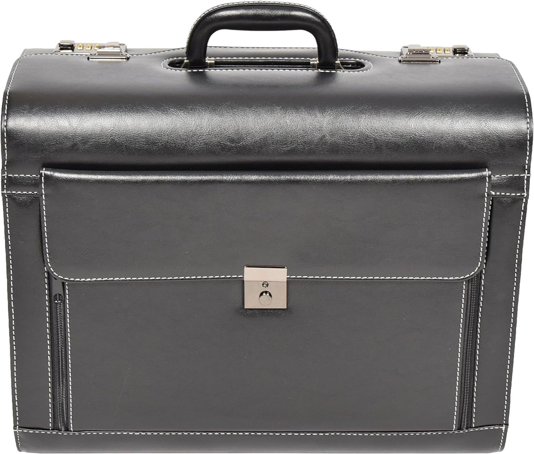 Pilotenkoffer Aktenkoffer Laptop Travel Doctor Rep Bag Kombinationsschloss HOL3196 Schwarz
