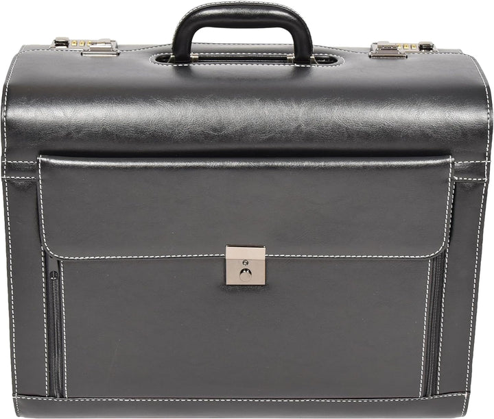 Pilotenkoffer Aktenkoffer Laptop Travel Doctor Rep Bag Kombinationsschloss HOL3196 Schwarz