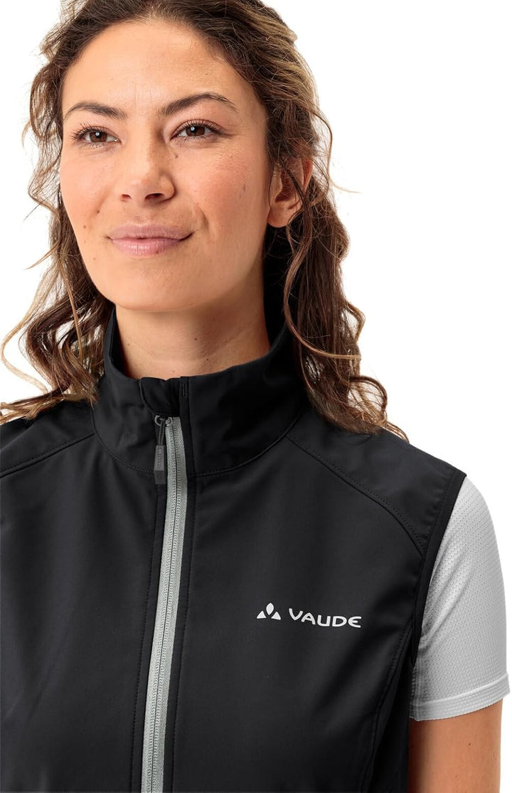 VAUDE Women's Hurricane Vest III - Softshellweste Damen - Weste zum Wandern 38 black uni, 38 black u