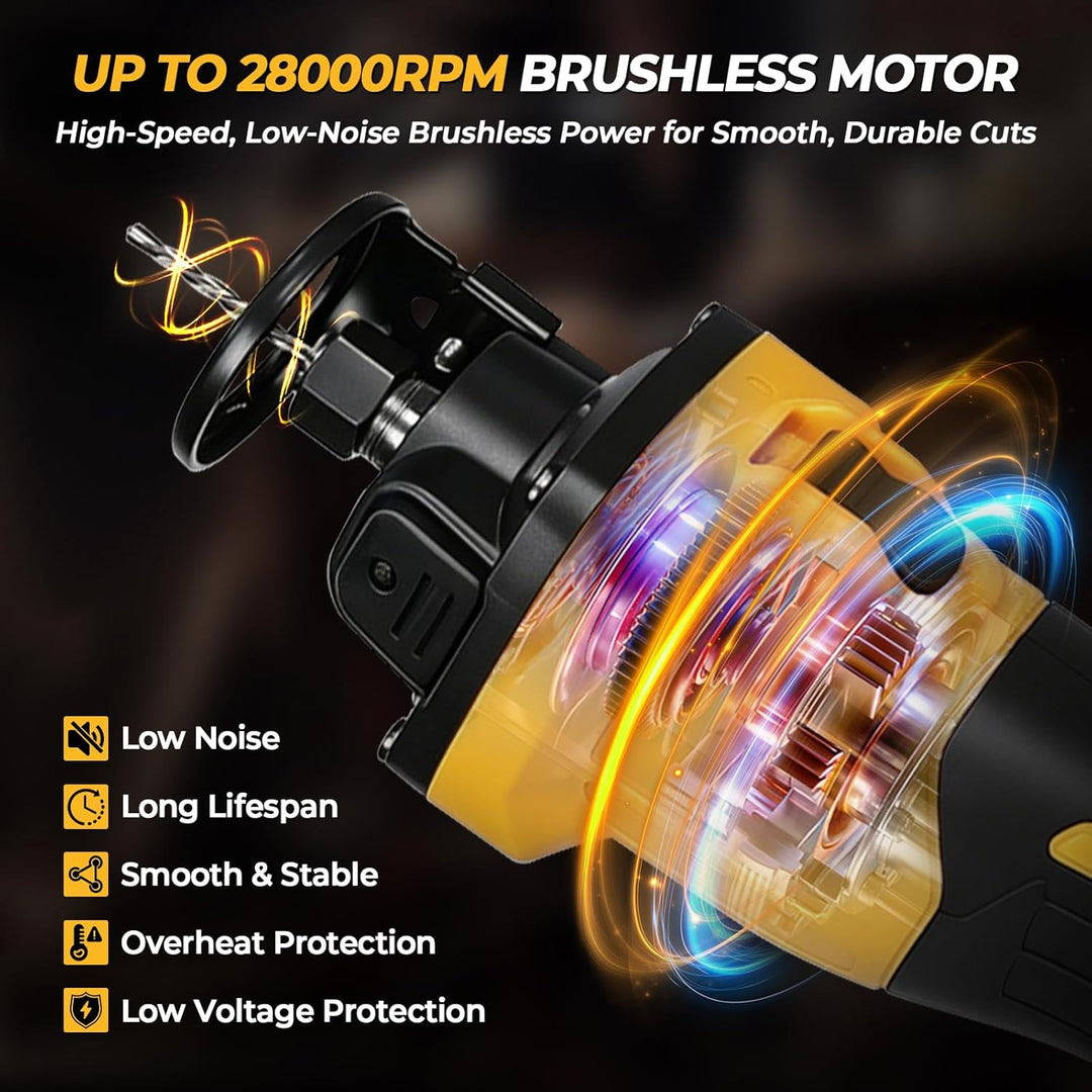 Akku Trockenbauschneider Kompatibel mit DeWalt 20V Batterie, 28000 RPM 6 Geschwindigkeiten bürstenlo