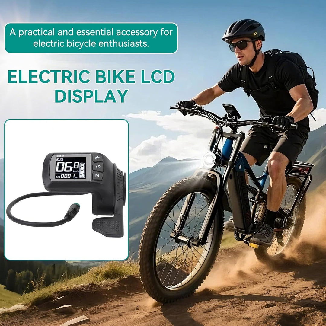 Elektrofahrrad -LCD -Display, 2 in 1 Wassersicher 5 Pin Stecker Universal Scooter Ebikes Anzeige Mes