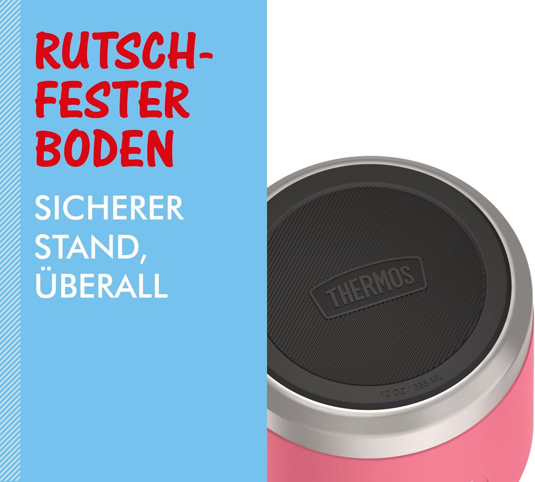 Thermos ICON Kids Thermobehälter für Essen 0,35l, pink, Edelstahl, absolut dicht, hält Speisen 12h h
