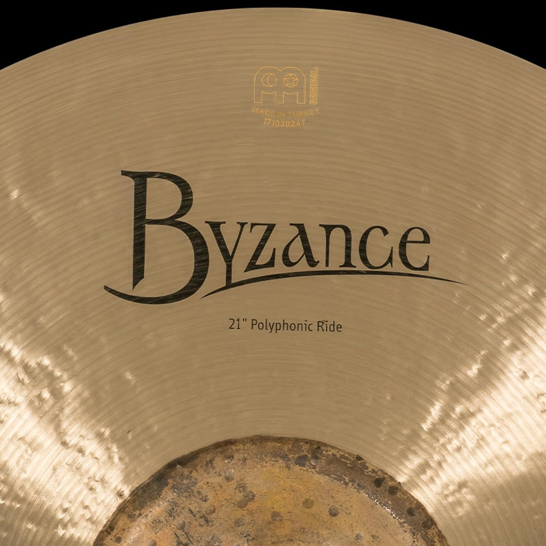 Meinl Cymbals Byzance Traditional Polyphonic Ride 21 Zoll (Video) Schlagzeug Becken (53,34cm) B20 Br