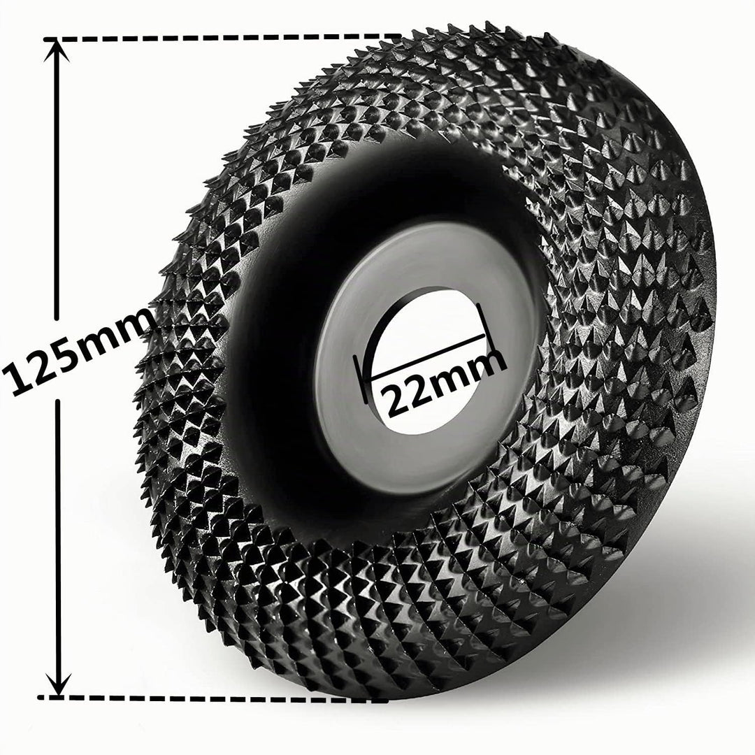 Holz Schleifscheibe für Winkelschleifer 125mm Raspelscheibe Holzschnitzscheibe KettensägeScheibe,Wol