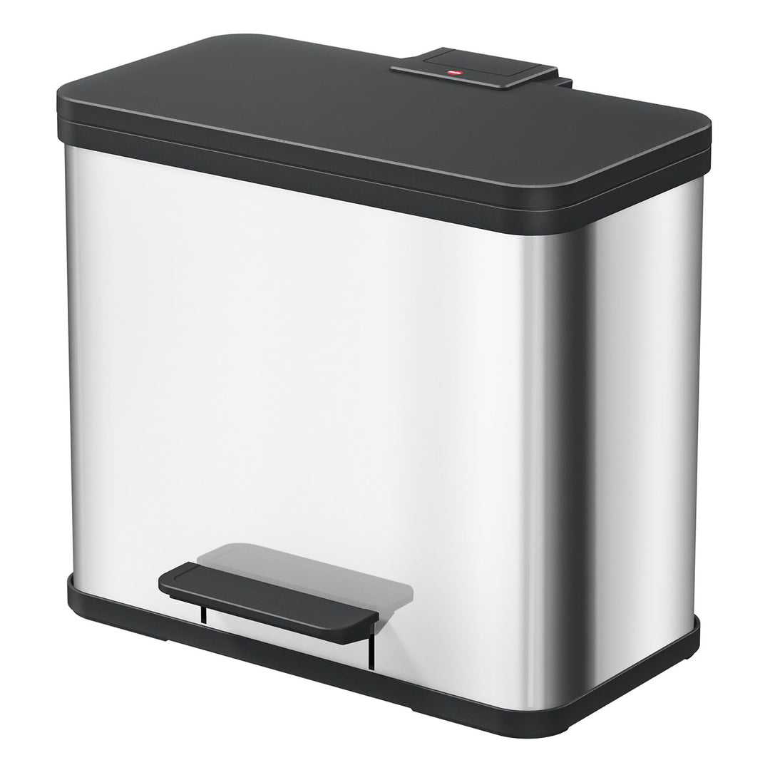 Hailo Öko duo Plus L | Mülltrenner 17 + 9 Liter | 26 Liter | Edelstahl | Soft Close Deckeldämpfung |