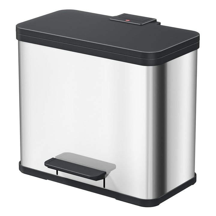 Hailo Öko duo Plus L | Mülltrenner 17 + 9 Liter | 26 Liter | Edelstahl | Soft Close Deckeldämpfung |