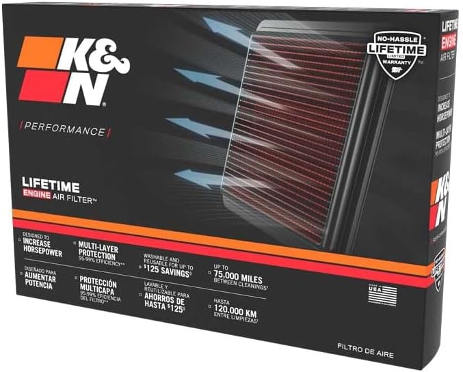 K&N SU-7511R Motorrad Luftfilter, Rot 16