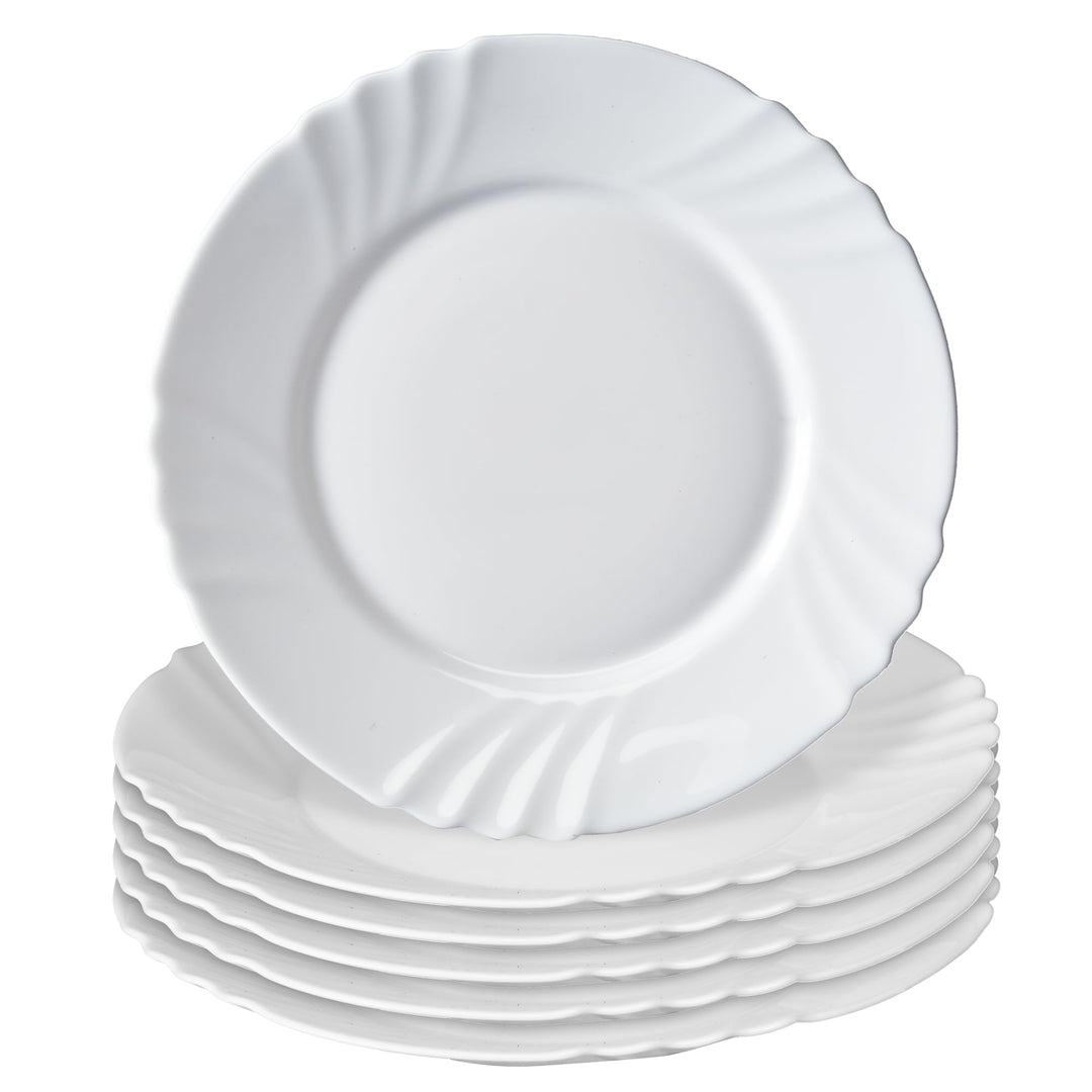 KADAX Tiefer Teller ∅ 23 cm, 6er Set, minimalistischer Suppenteller aus gehärtetem Glas, Tellerset,