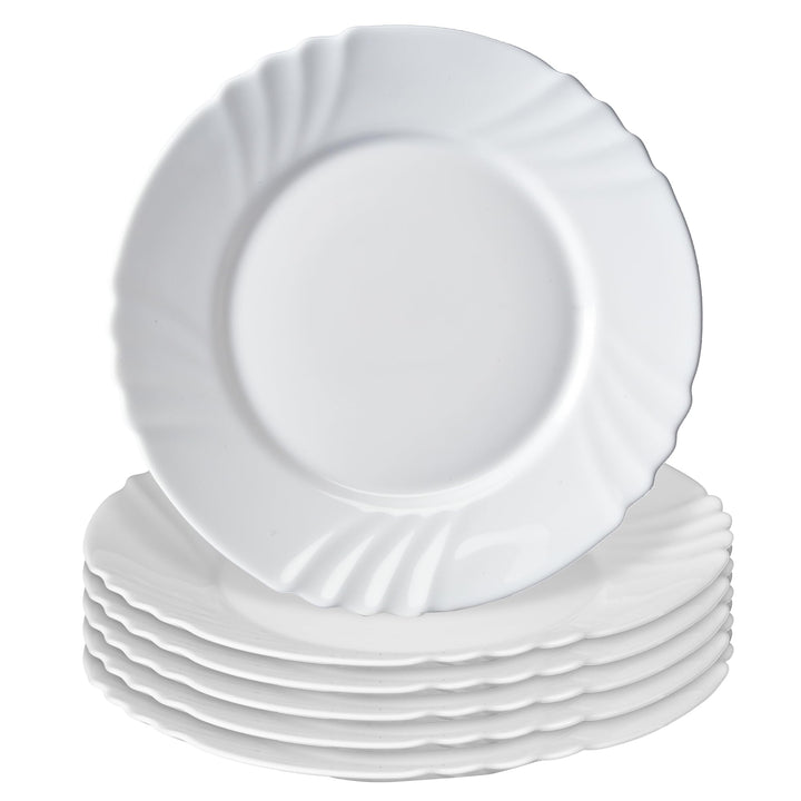 KADAX Tiefer Teller ∅ 23 cm, 6er Set, minimalistischer Suppenteller aus gehärtetem Glas, Tellerset,