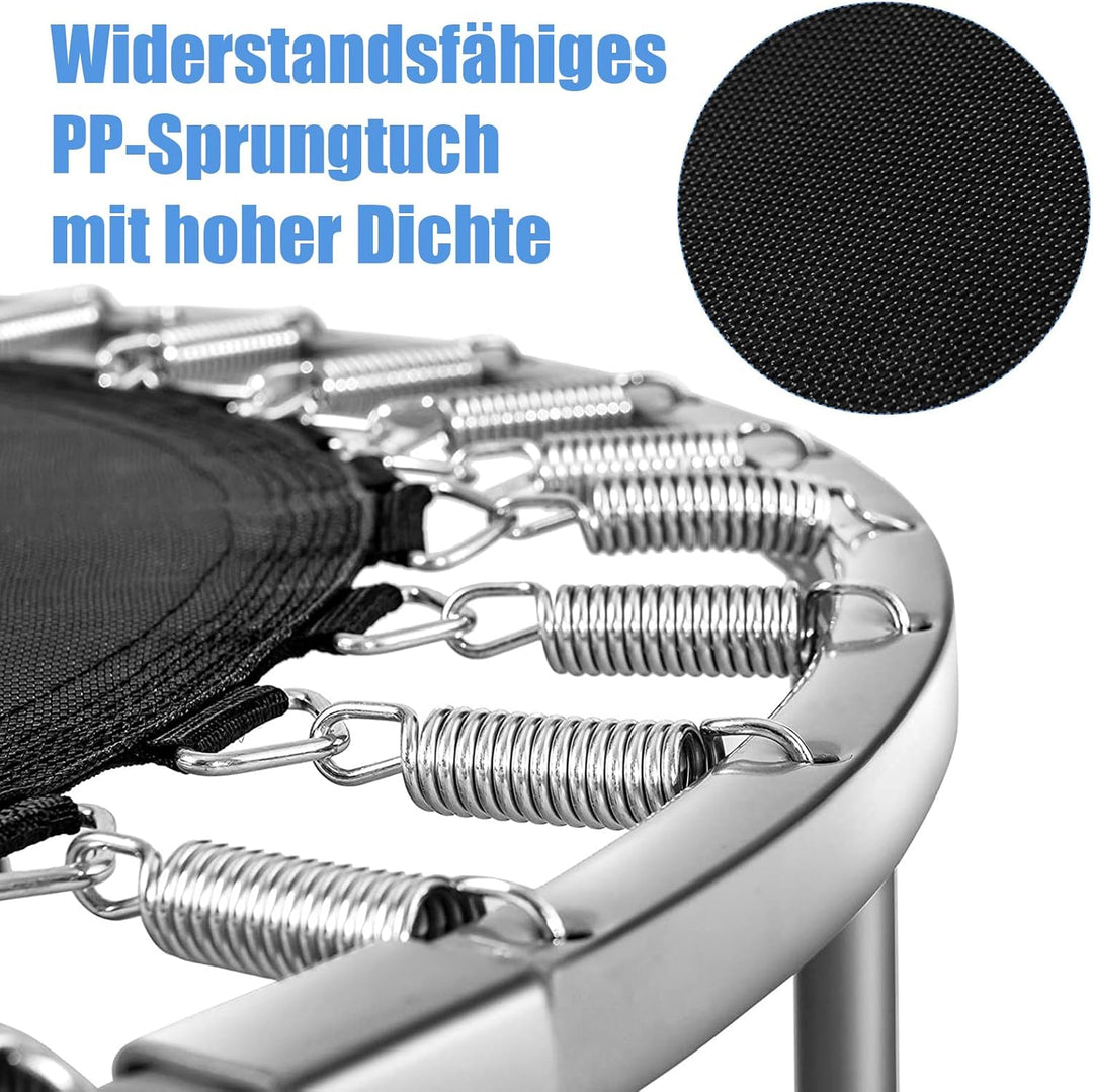 COSTWAY φ97cm Mini Trampolin, Fitness Trampolin faltbar, Kindertrampolin bis 150kg belastbar, Trampo