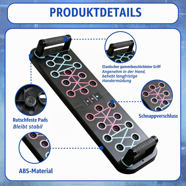 Premium Liegestützbrett Set 2025 – Innovatives 12-in-1 Push Up Board,Liegestütze Brett Faltbares mit