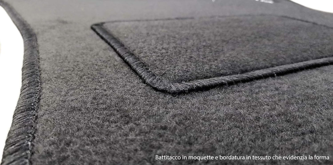 Lupex Shop TPMis_Panda Auto-Fussmatten aus Teppichstoff mit Klettverschluss, kompatibel mit Fahrzeug