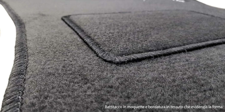 Lupex Shop TPMis_Panda Auto-Fussmatten aus Teppichstoff mit Klettverschluss, kompatibel mit Fahrzeug
