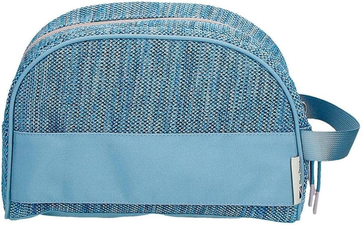 Pepe Jeans Lena Kulturbeutel Zwei Fächer Anpassbar Blau 26x16x12 cm Polyester Doppelter Koffer, Dopp