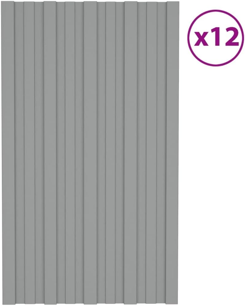 vidaXL 12x Dachpaneele Trapezblech Dachplatten Dachblech Trapezbleche Profilblech Metallblech Stahlb