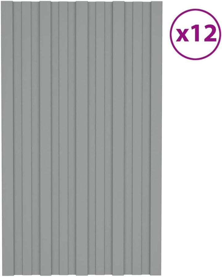 vidaXL 12x Dachpaneele Trapezblech Dachplatten Dachblech Trapezbleche Profilblech Metallblech Stahlb