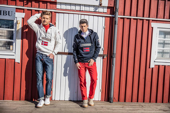 Geographical Norway Herren Gymclass Kapuzenpullover, Dunkelgrau
