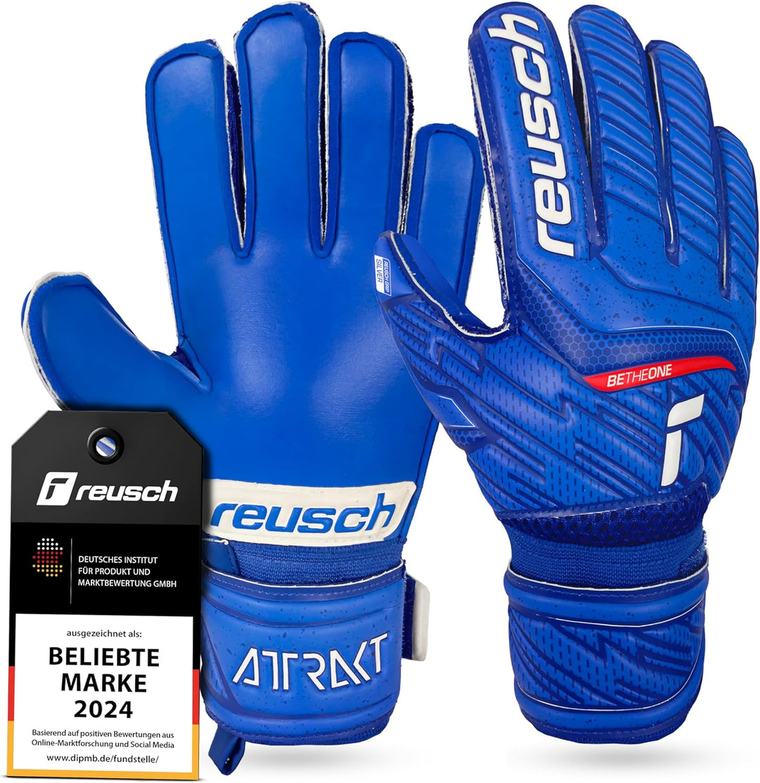 Reusch Unisex Jugend Attrakt Silver Junior Torwarthandschuh 6 Deep Blue / Deep Blue, 6 Deep Blue / D
