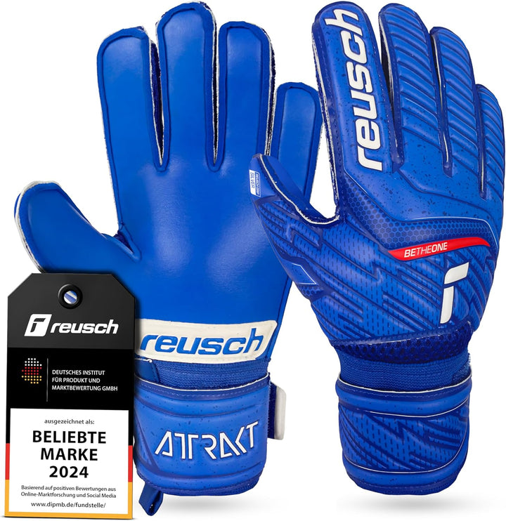 Reusch Unisex Jugend Attrakt Silver Junior Torwarthandschuh 4.5 Deep Blue / Deep Blue, 4.5 Deep Blue