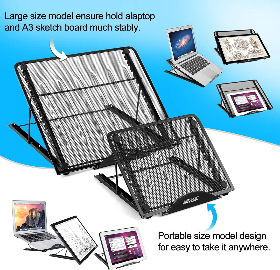 IMAGE Laptopständer Aluminium Notebook Ständer Multiwinkel verstellbare Halterung mit Gummipolster f