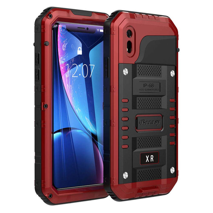 Beeasy Hülle Kompatibel mit iPhone XR, Wasserdicht Stossfest Outdoor Handy Case Militärstandard Schu