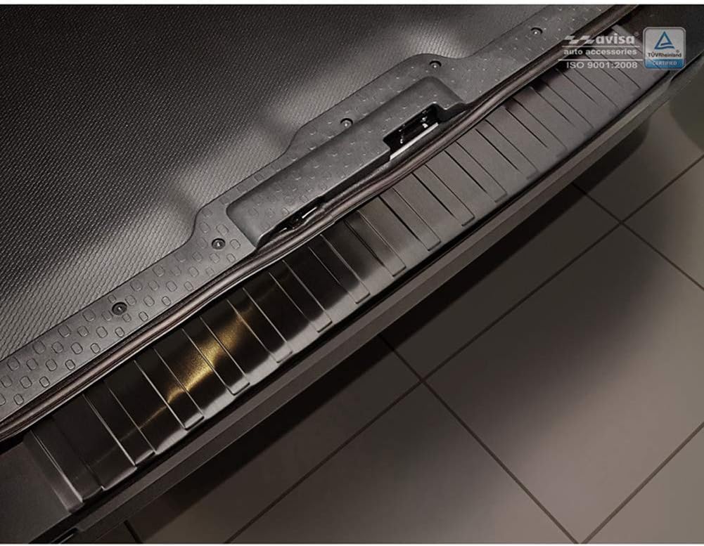 Avisa 2/45067 Schwarz Edelstahl Heckstossstangenschutz kompatibel mit Opel Vivaro 2014-2019 & Renaul