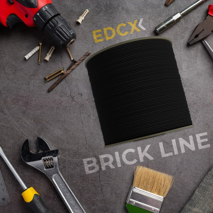 EdcX Maurerschnur ⌀1,7 mm | 50m, 100m und 300m | Nylon | Ziegellinie, Bauschnur, Gartenarbeit, Mason