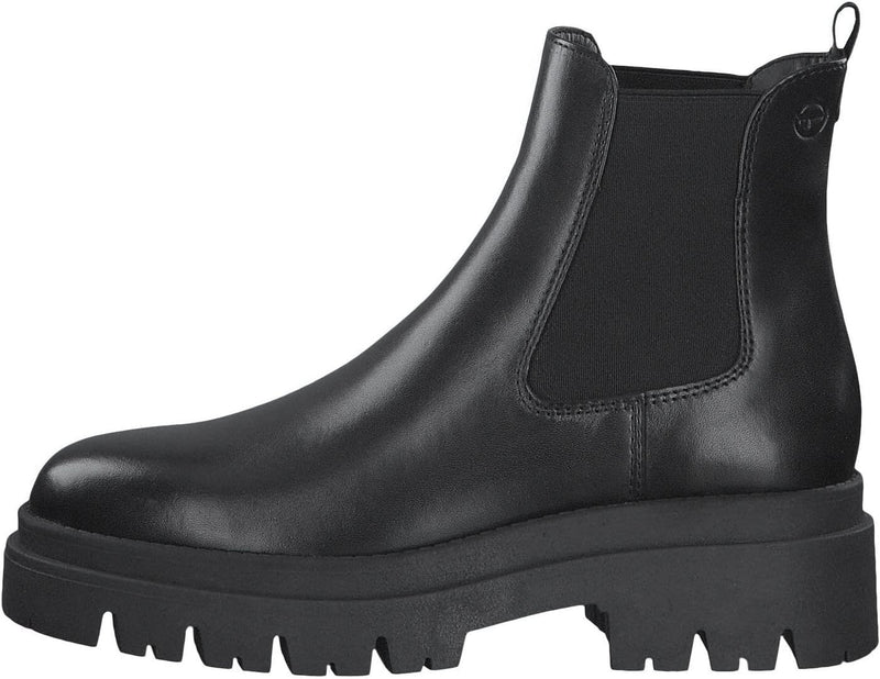 Tamaris Damen Chelsea Boot 1-25492-41 schmal 36 EU Black Leather, 36 EU Black Leather