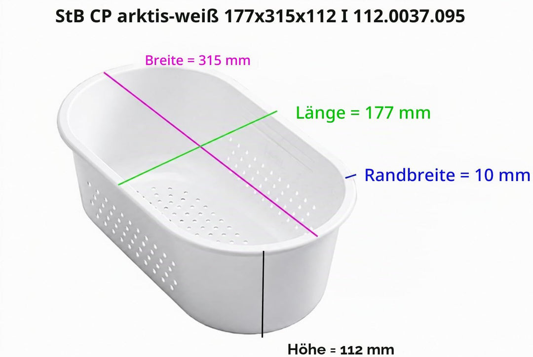 FRANKE, 1120037095, Siebschale, Weiss (Arctic White), CP651