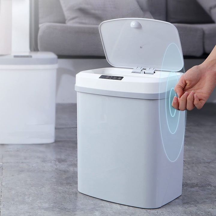 S.I.C Mülleimer mit Sensor,Automatischer Mülleimer,mit Smart Öffnungs-Sensor und Geräuschloser Versc