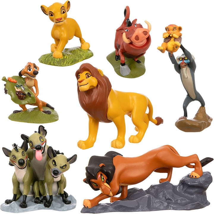 Disney Store Official - Der König der Löwen - Figurenset - 7 Spielzeuge - Mit Simba, Timon, Pumbaa,