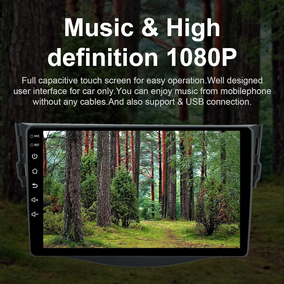 EZoneTronics 2DIN Android 10.1 Autoradio Stereo 9 Zoll für Toyota RAV 4 2007-2012 Kapazitive Touchsc