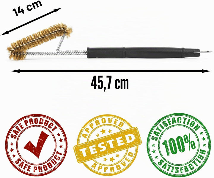 Grillaholics Essentials Grillbürste aus Messing, weichere Messingborsten, Drahtgrillbürste für siche
