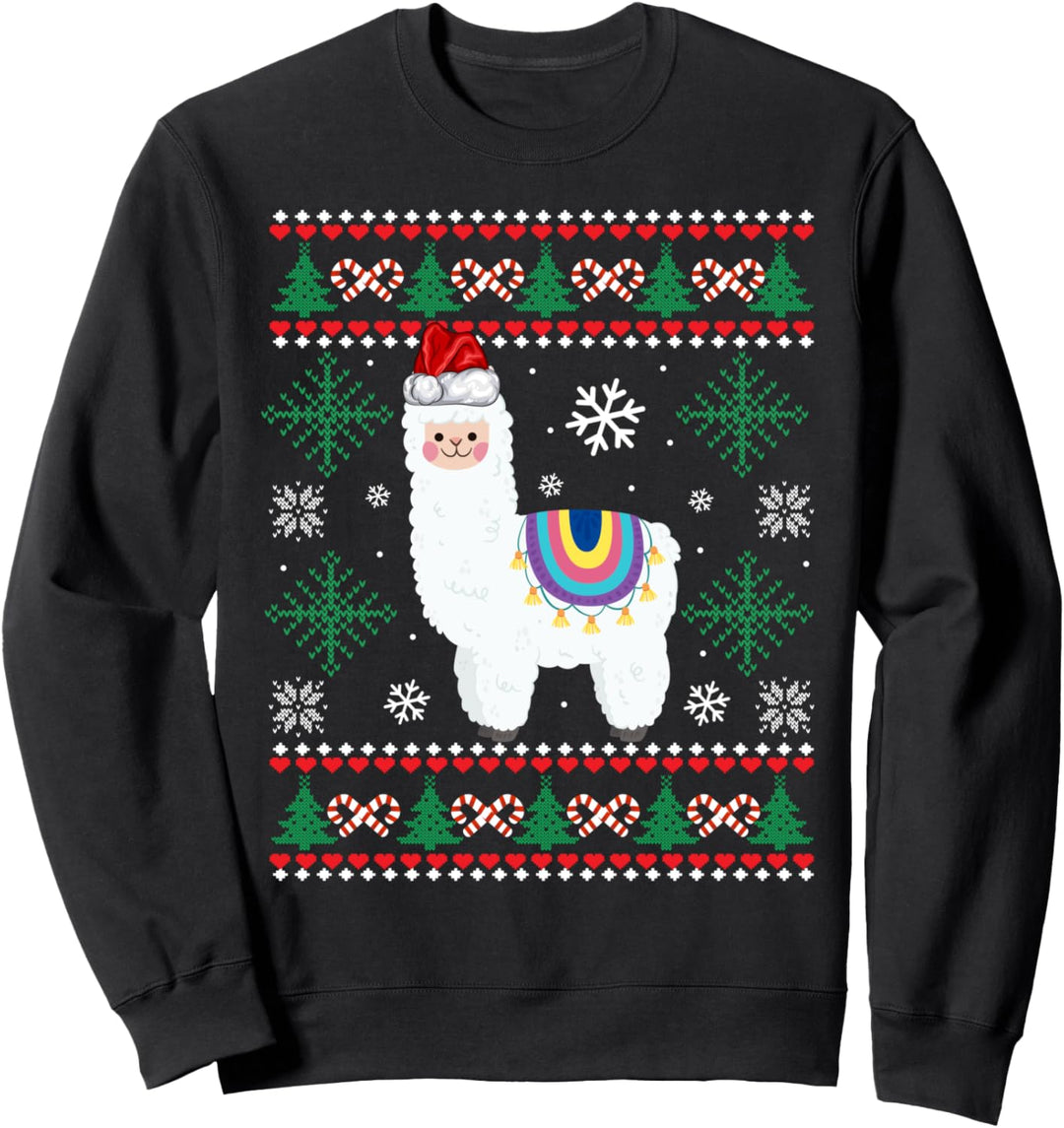 Alpaka Lama Christmas Ugly Sweater Weihnachten Lama Sweatshirt