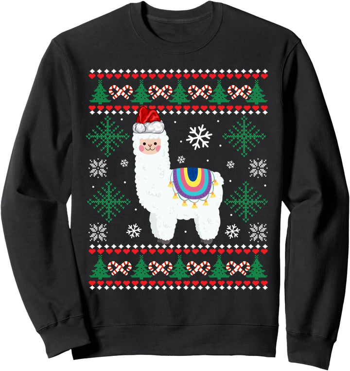 Alpaka Lama Christmas Ugly Sweater Weihnachten Lama Sweatshirt